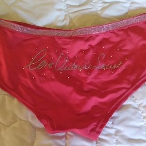 Victorias Secret Sexy Little Things Santa Holiday glitter Panties New.